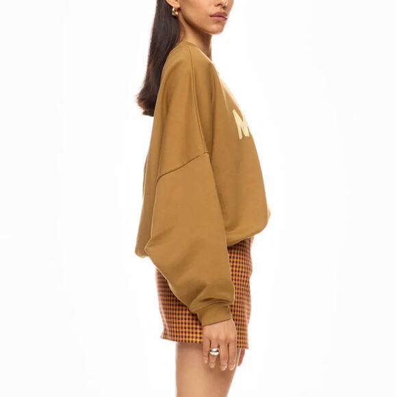 Marni Brown Oversized Logo Sweatshirt Size 12 Weekend Blockette Designer $650 - Picture 2 of 12